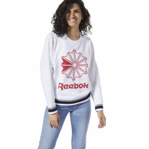 Reebok Classic Big Logo Crew Sweatshirt Damen - Weiß - DE 285-LMV